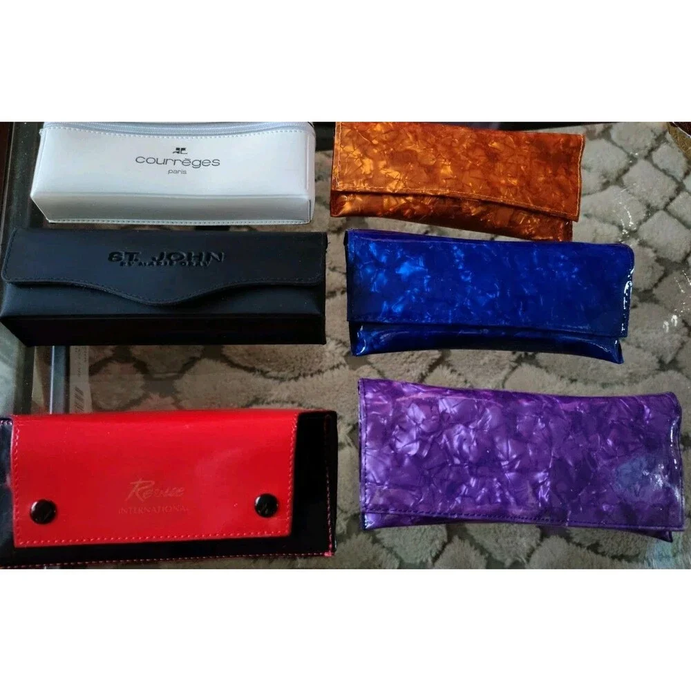Lot Of 6 Glass Cases Assorted Brands